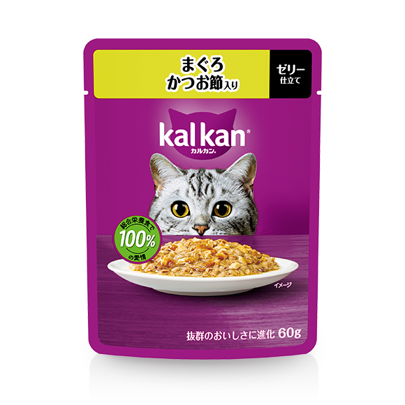  パウチタイプ ゼリー仕立て まぐろかつお節入り