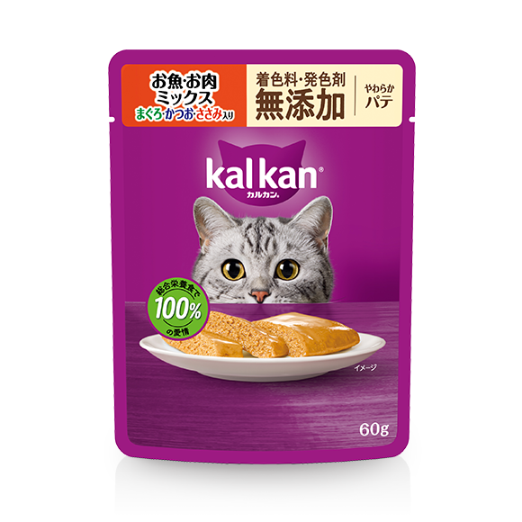  パウチタイプ やわらかパテ お魚・お肉ミックス まぐろ・かつお・ささみ入り