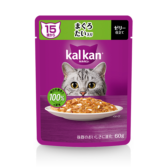 15歳から パウチタイプ ゼリー仕立て まぐろ たい入り